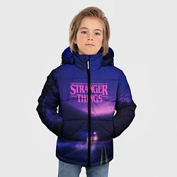 Куртка зимняя для мальчика Stranger Things: Neon Road, цвет: 3D-черный — фото 2