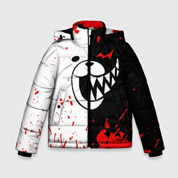 Куртка зимняя для мальчика MONOKUMA Blood, цвет: 3D-светло-серый