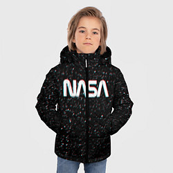 Куртка зимняя для мальчика NASA: Space Glitch, цвет: 3D-черный — фото 2