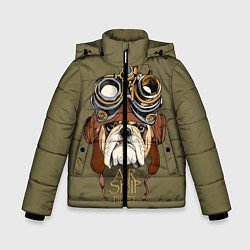 Куртка зимняя для мальчика Air ship pilot, цвет: 3D-светло-серый