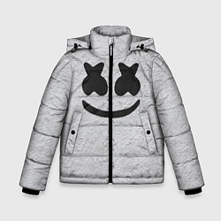 Куртка зимняя для мальчика Marshmello: Grey Face, цвет: 3D-черный
