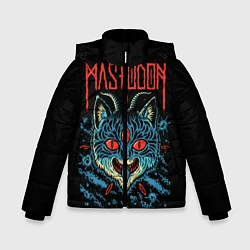 Куртка зимняя для мальчика Mastodon: Demonic Cat, цвет: 3D-красный