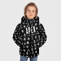 Куртка зимняя для мальчика Apex Legends: Black Pattern, цвет: 3D-красный — фото 2