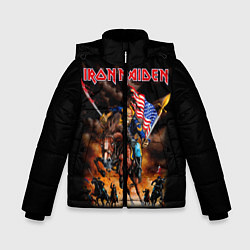 Куртка зимняя для мальчика Iron Maiden: USA Warriors, цвет: 3D-черный