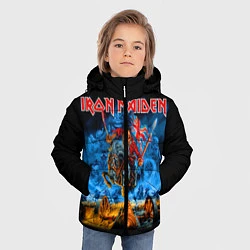 Куртка зимняя для мальчика Iron Maiden: Great Britain Warriors, цвет: 3D-светло-серый — фото 2