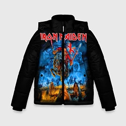 Куртка зимняя для мальчика Iron Maiden: Great Britain Warriors, цвет: 3D-красный