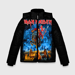 Куртка зимняя для мальчика Iron Maiden: Great Britain Warriors, цвет: 3D-черный