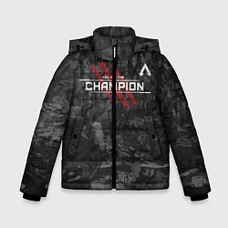 Куртка зимняя для мальчика You Are The Champion, цвет: 3D-светло-серый
