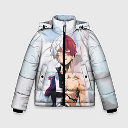 Куртка зимняя для мальчика Огонь, цвет: 3D-красный