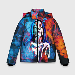 Куртка зимняя для мальчика Billie Eilish: Colour Smoke, цвет: 3D-черный