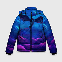 Куртка зимняя для мальчика Неоновая фурия, цвет: 3D-черный