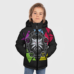 Куртка зимняя для мальчика The Witcher: Triangles, цвет: 3D-светло-серый — фото 2
