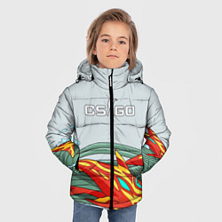 Куртка зимняя для мальчика CS:GO Fish, цвет: 3D-черный — фото 2
