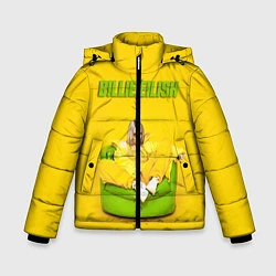 Куртка зимняя для мальчика Billie Eilish: Yellow Mood, цвет: 3D-черный