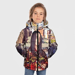 Куртка зимняя для мальчика Billie Eilish: Street Style, цвет: 3D-черный — фото 2