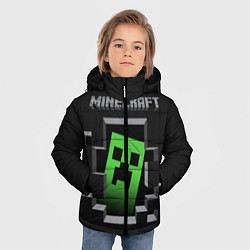 Куртка зимняя для мальчика Minecraft Creeper, цвет: 3D-светло-серый — фото 2