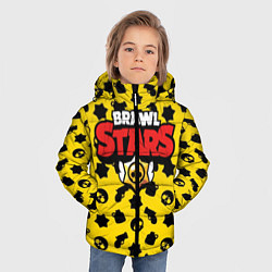 Куртка зимняя для мальчика Brawl Stars: Yellow & Black, цвет: 3D-светло-серый — фото 2