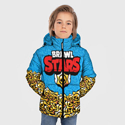 Куртка зимняя для мальчика Brawl Stars: Blue Style, цвет: 3D-черный — фото 2