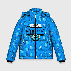 Куртка зимняя для мальчика Brawl Stars: Blue Team, цвет: 3D-черный