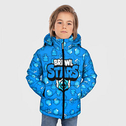 Куртка зимняя для мальчика Brawl Stars: Blue Team, цвет: 3D-черный — фото 2