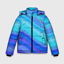Куртка зимняя для мальчика Абстракция волны, цвет: 3D-черный
