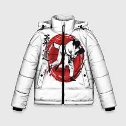 Куртка зимняя для мальчика Judo: Japan, цвет: 3D-светло-серый