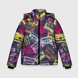 Зимняя куртка для мальчика Разноцветные ретро кассеты