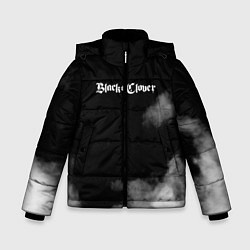 Куртка зимняя для мальчика Чёрный клевер, цвет: 3D-черный