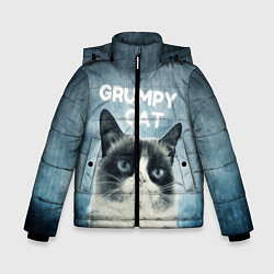 Куртка зимняя для мальчика Grumpy Cat, цвет: 3D-красный