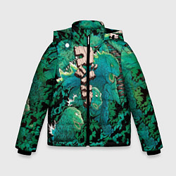 Куртка зимняя для мальчика Forest Godzilla, цвет: 3D-черный