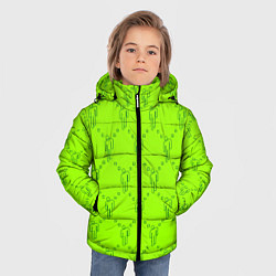 Куртка зимняя для мальчика Billie Eilish: Acid Pattern, цвет: 3D-черный — фото 2