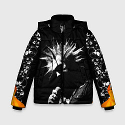 Куртка зимняя для мальчика Король и Шут Анархия спина, цвет: 3D-черный