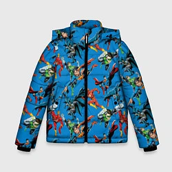 Куртка зимняя для мальчика Justice League, цвет: 3D-светло-серый