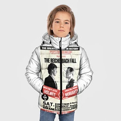 Куртка зимняя для мальчика The reichenbach fall, цвет: 3D-черный — фото 2
