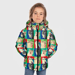 Куртка зимняя для мальчика Mem cats, цвет: 3D-светло-серый — фото 2