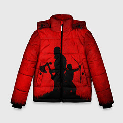 Куртка зимняя для мальчика God of War, цвет: 3D-черный