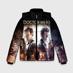 Куртка зимняя для мальчика Доктор Кто, цвет: 3D-черный