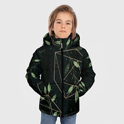 Куртка зимняя для мальчика Геометрия в природе, цвет: 3D-черный — фото 2
