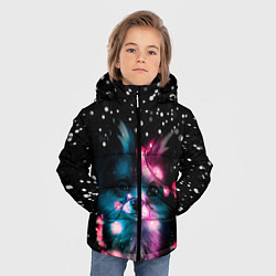 Куртка зимняя для мальчика ЛИСЁНОК НОВОГОДНИЙ, цвет: 3D-черный — фото 2