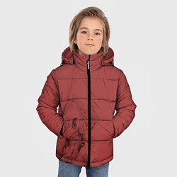 Куртка зимняя для мальчика Конь на красном фоне, цвет: 3D-черный — фото 2