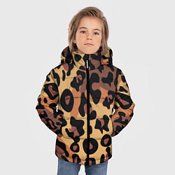 Куртка зимняя для мальчика Кошачий окрас, цвет: 3D-черный — фото 2