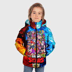 Куртка зимняя для мальчика BRAWL STARS ВСЕ ПЕРСОНАЖИ, цвет: 3D-светло-серый — фото 2