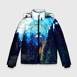 Куртка зимняя для мальчика Лес, цвет: 3D-черный
