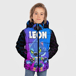 Куртка зимняя для мальчика BRAWL STARS LEON ОБОРОТЕНЬ, цвет: 3D-светло-серый — фото 2