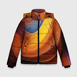 Куртка зимняя для мальчика Плавные Линии, цвет: 3D-светло-серый