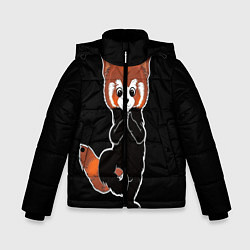 Куртка зимняя для мальчика Енот, цвет: 3D-черный