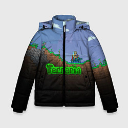 Куртка зимняя для мальчика Terraria game, цвет: 3D-черный