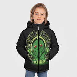 Куртка зимняя для мальчика Ктулху, цвет: 3D-черный — фото 2