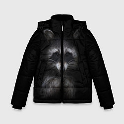 Куртка зимняя для мальчика Енот, цвет: 3D-черный