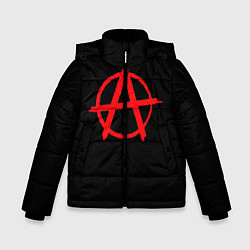 Куртка зимняя для мальчика Анархия, цвет: 3D-черный